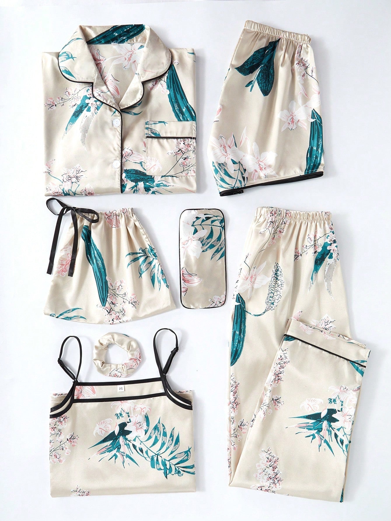 Conjunto Pijama 7 Peças Floral