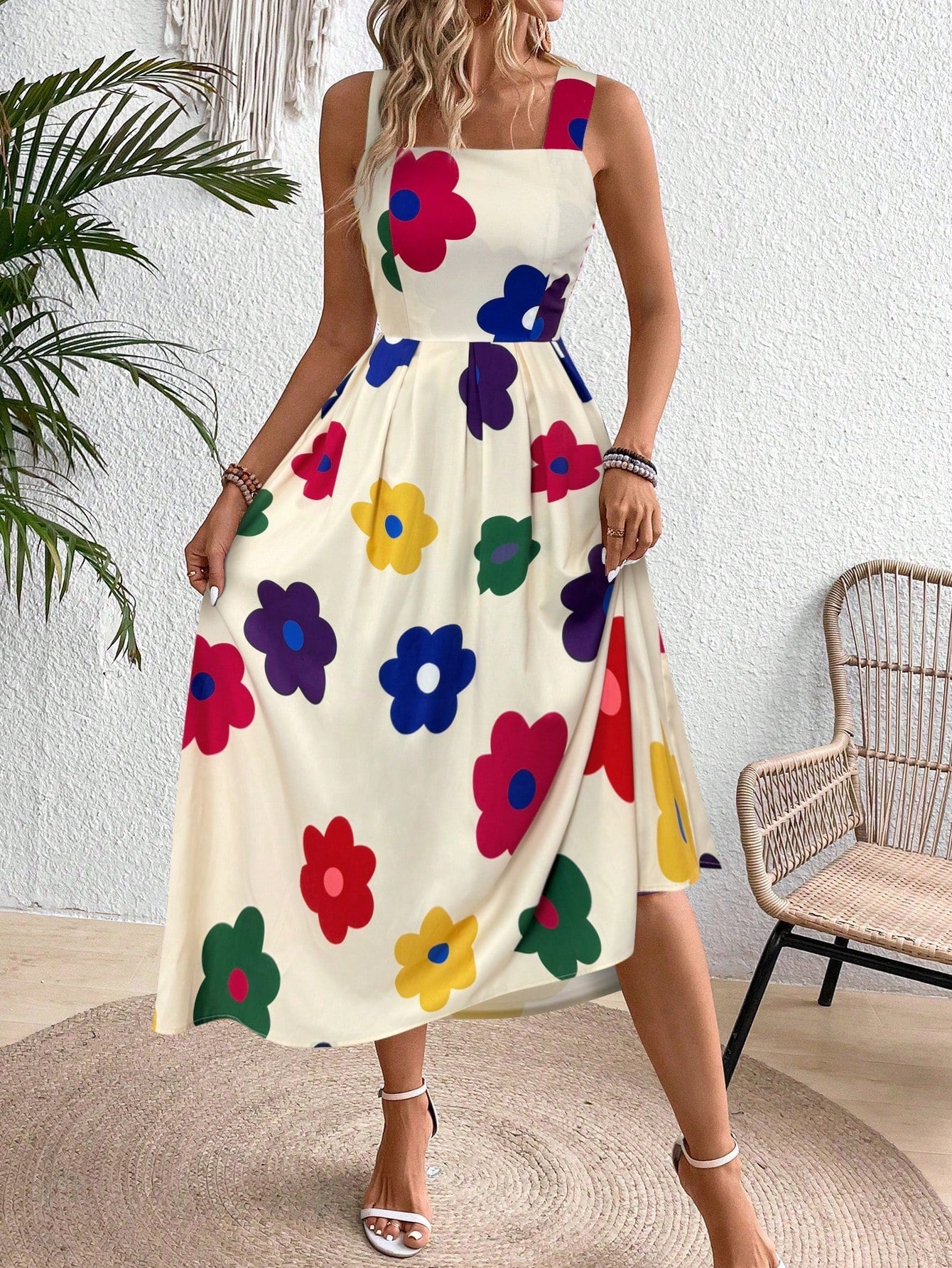 Vestido Longo com Decote