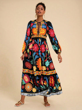 Vestido De Mangas Longas Outonal